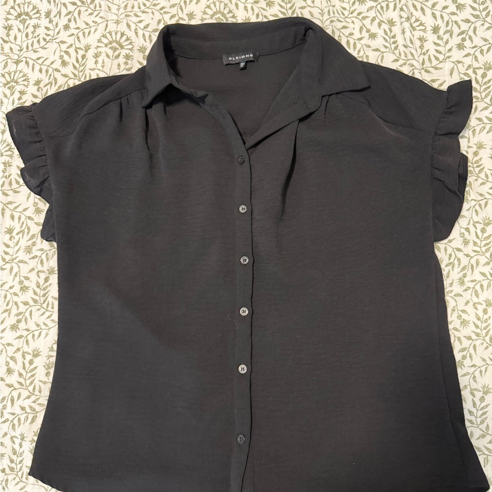 Pleione Charcoal Button Down Shirt